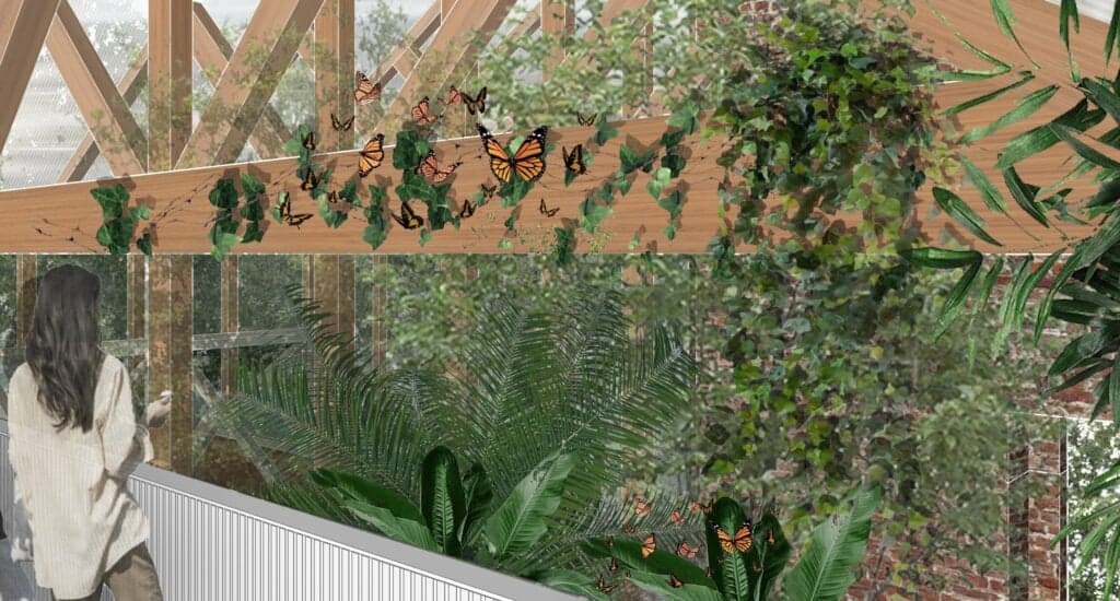 Interior garden image connected to Jenny Victoria Wilson adaptive reuse profile