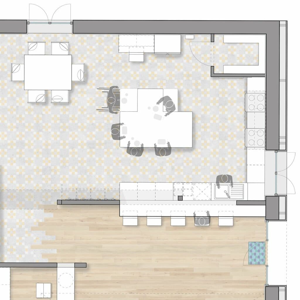 Plan drawing from The House by Jessica Burton
