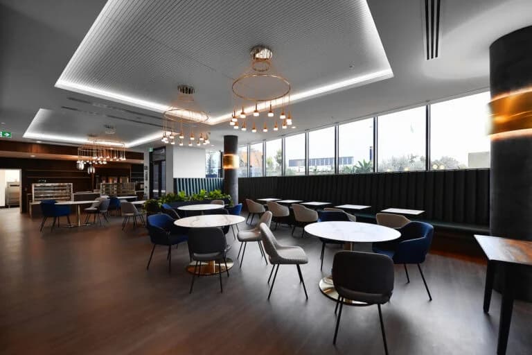 Dining area at The Orchards by CHT Architects