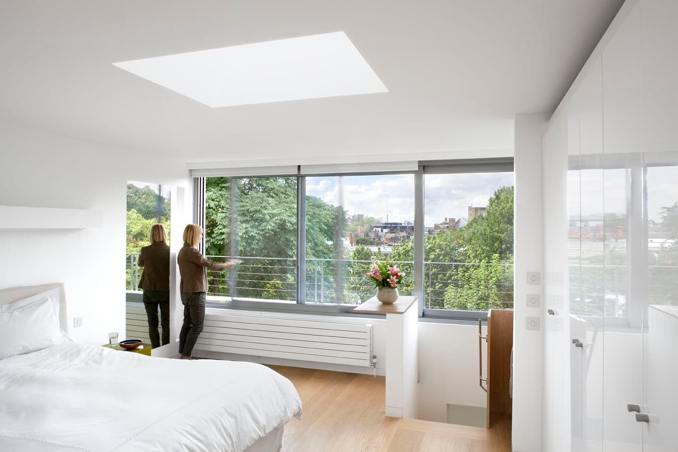 Wide view of the bedroom.