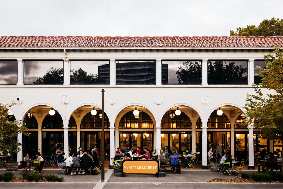 Arched Northbourne Avenue frontage of the Sydney Building