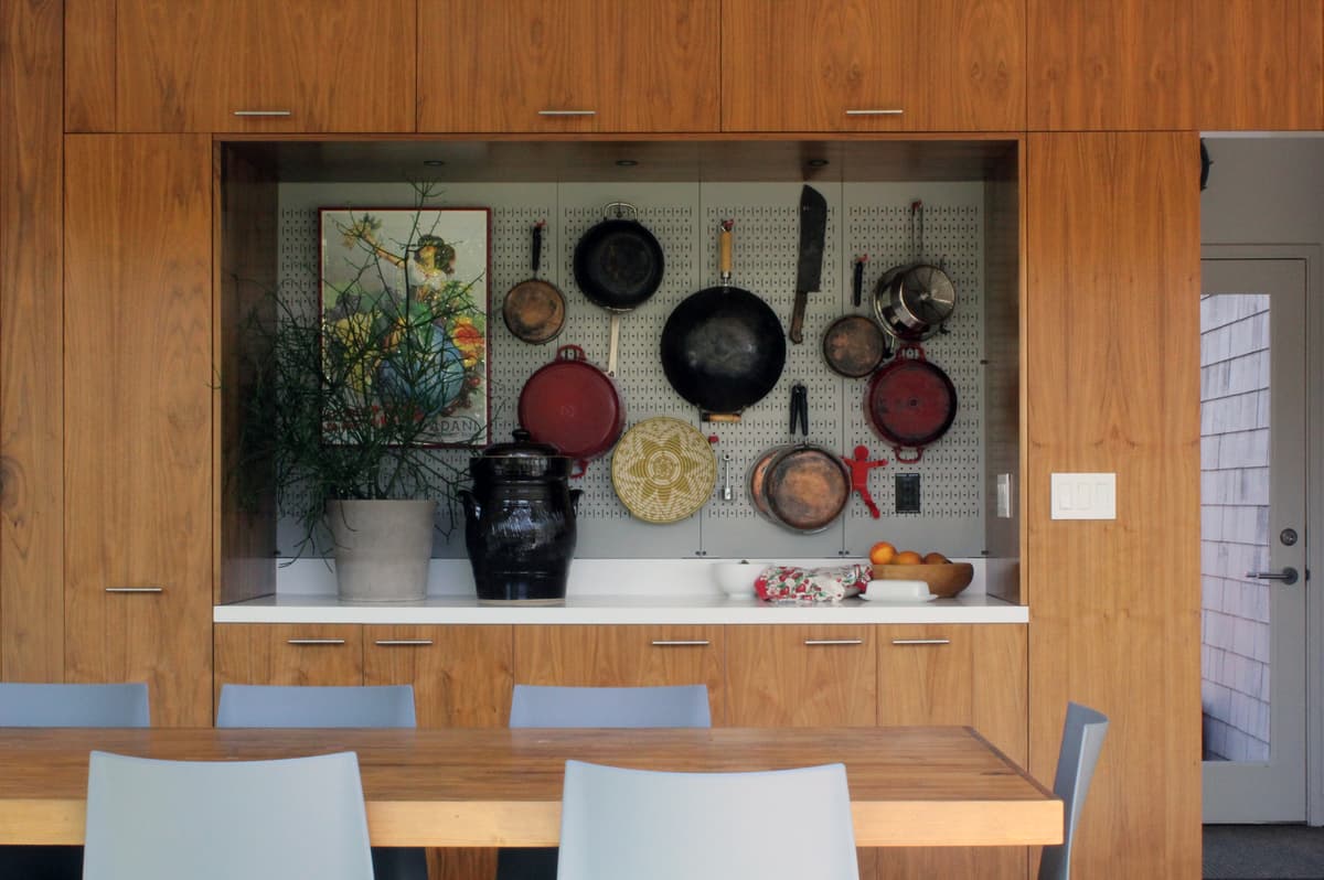 Kitchen and dining space within the addition