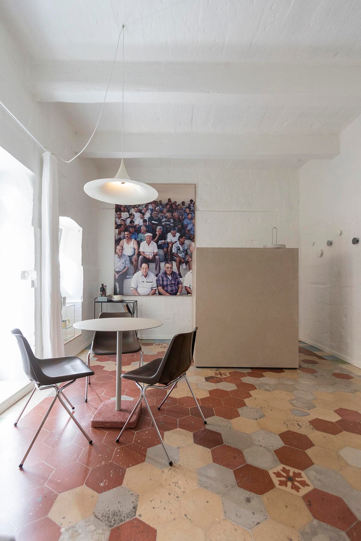 Restored Maltese tiles bring colour into DO’s dining space.