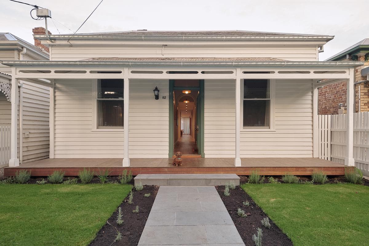 Retained Victorian street frontage and entrance