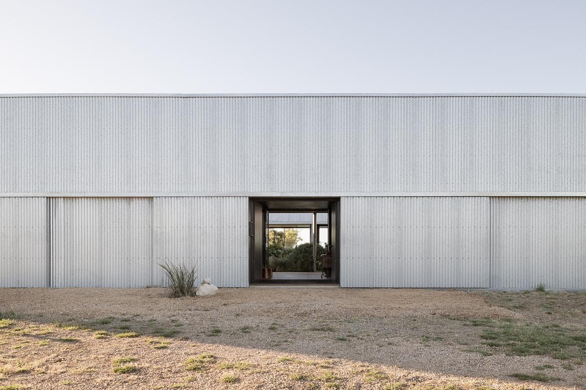 Aligned openings create a view through the house