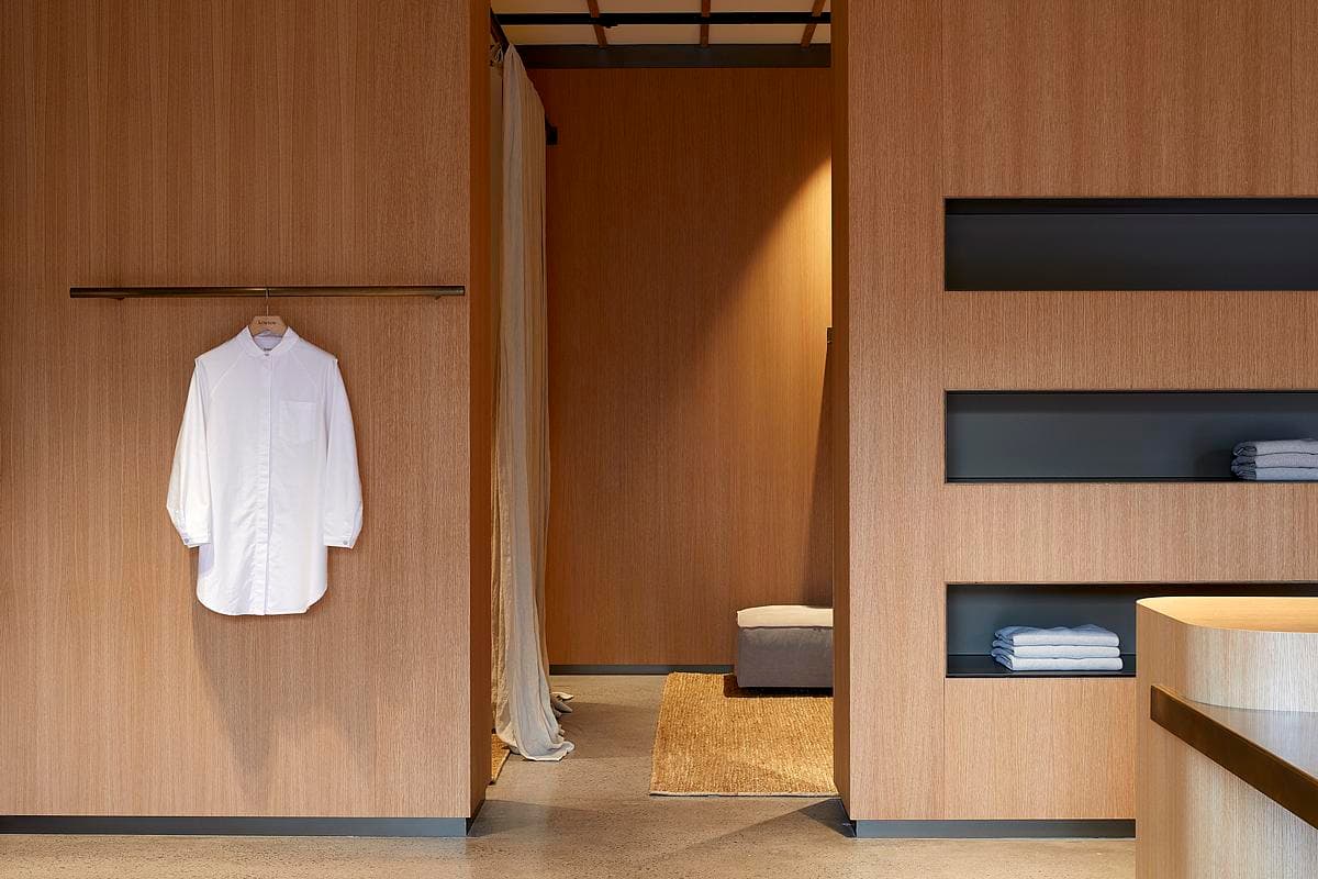 Oak joinery, shelving and an internal doorway