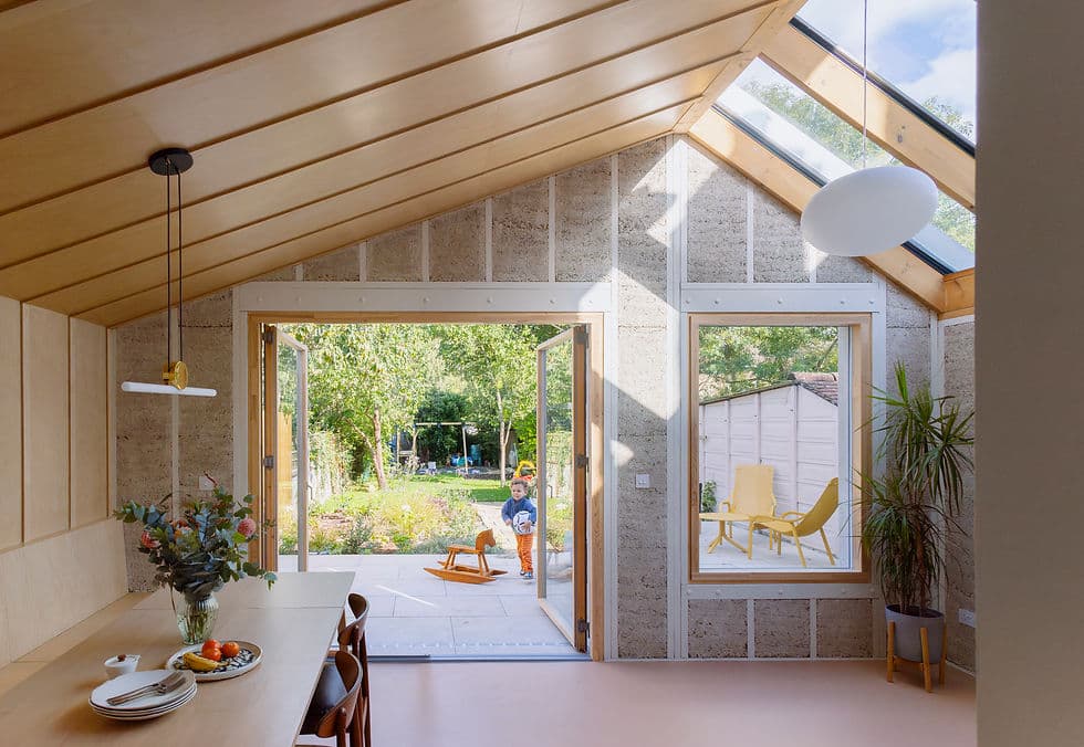Timber and hempcrete extension at Hemp House