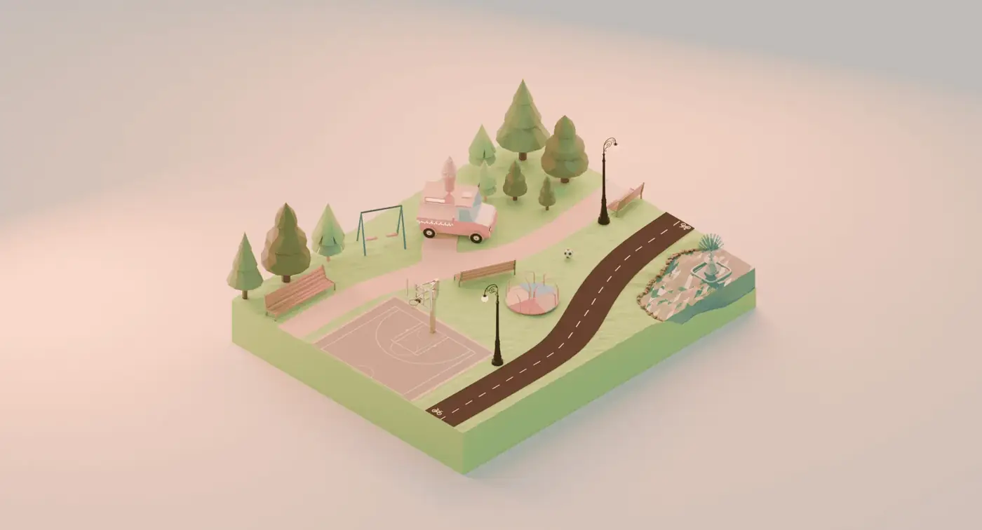 Architectural Diagrams in Blender course artwork