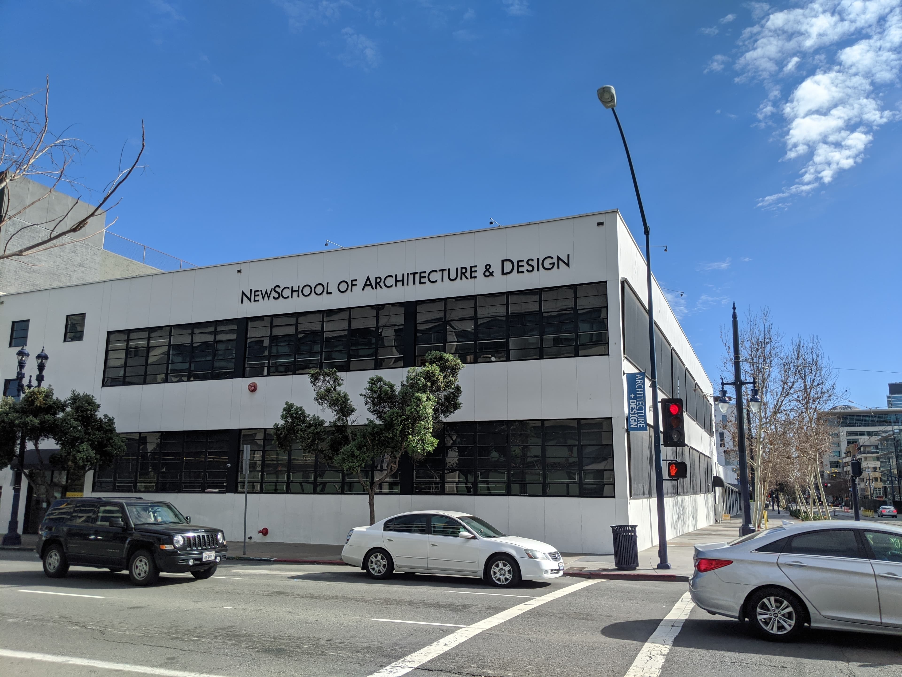 NewSchool of Architecture and Design, Park Avenue, photographed in 2020.