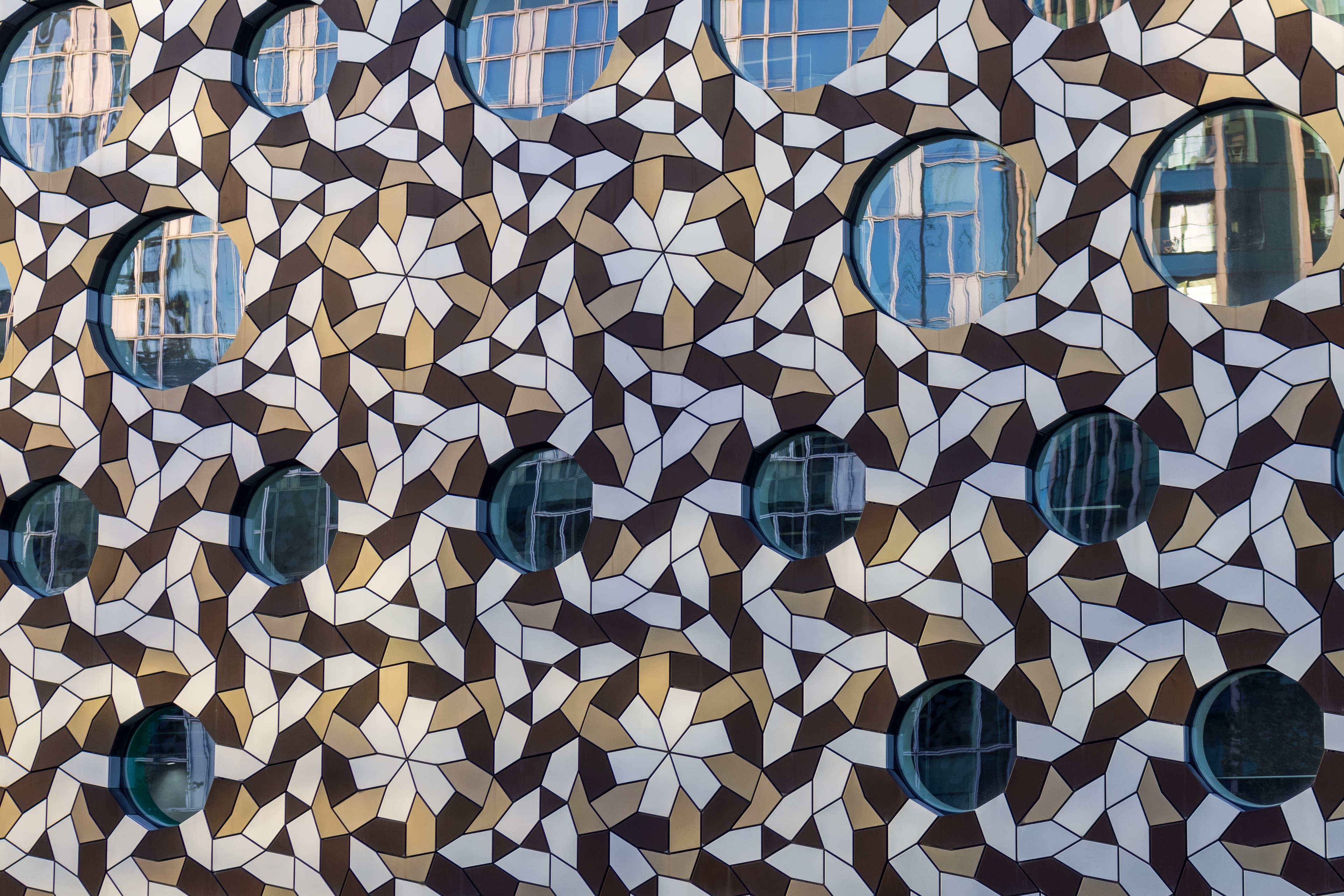 Ravensbourne University London, Greenwich Peninsula, photographed in 2023.