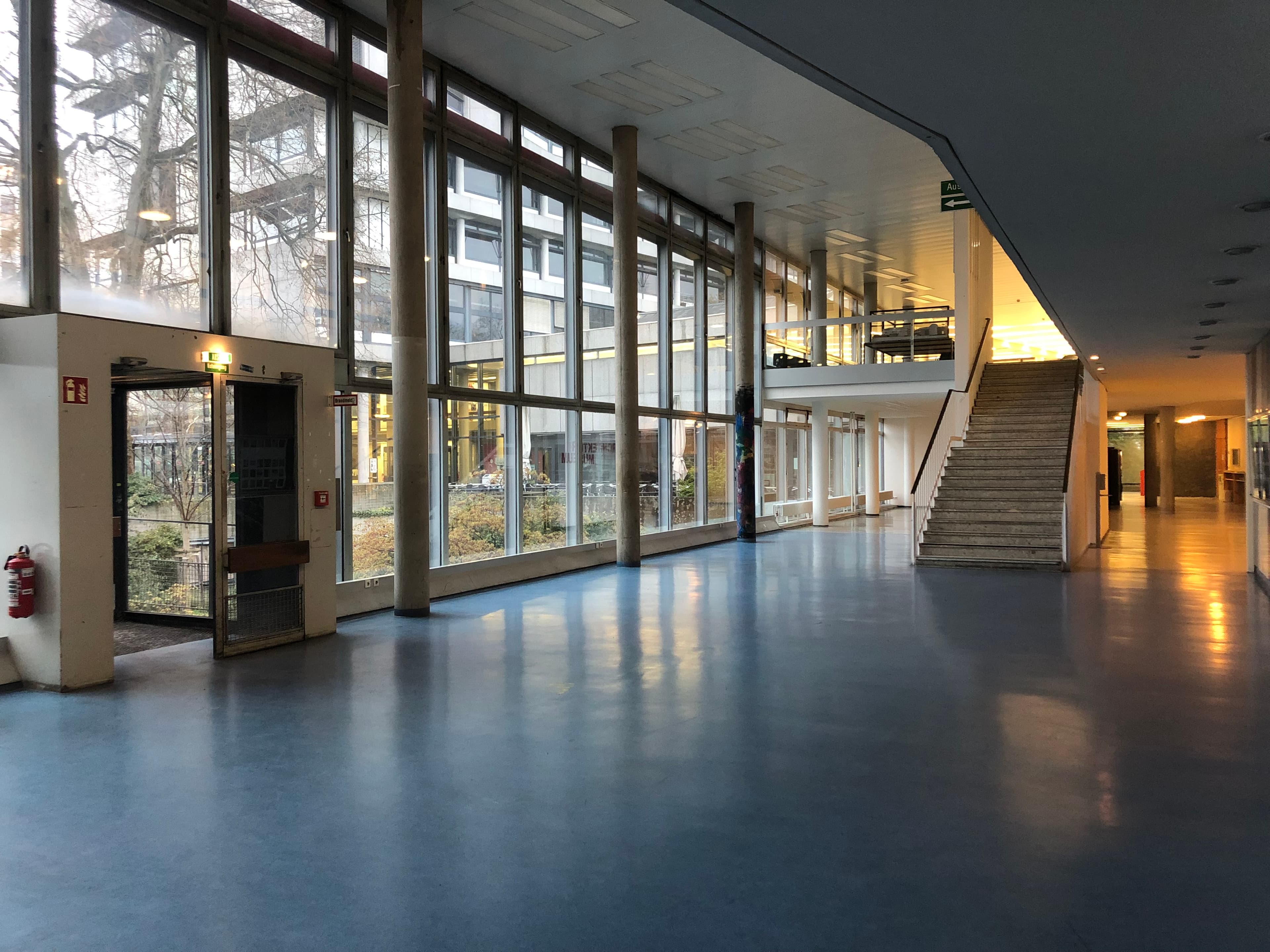Architecture building foyer, Technische Universität Berlin, photographed in 2023.