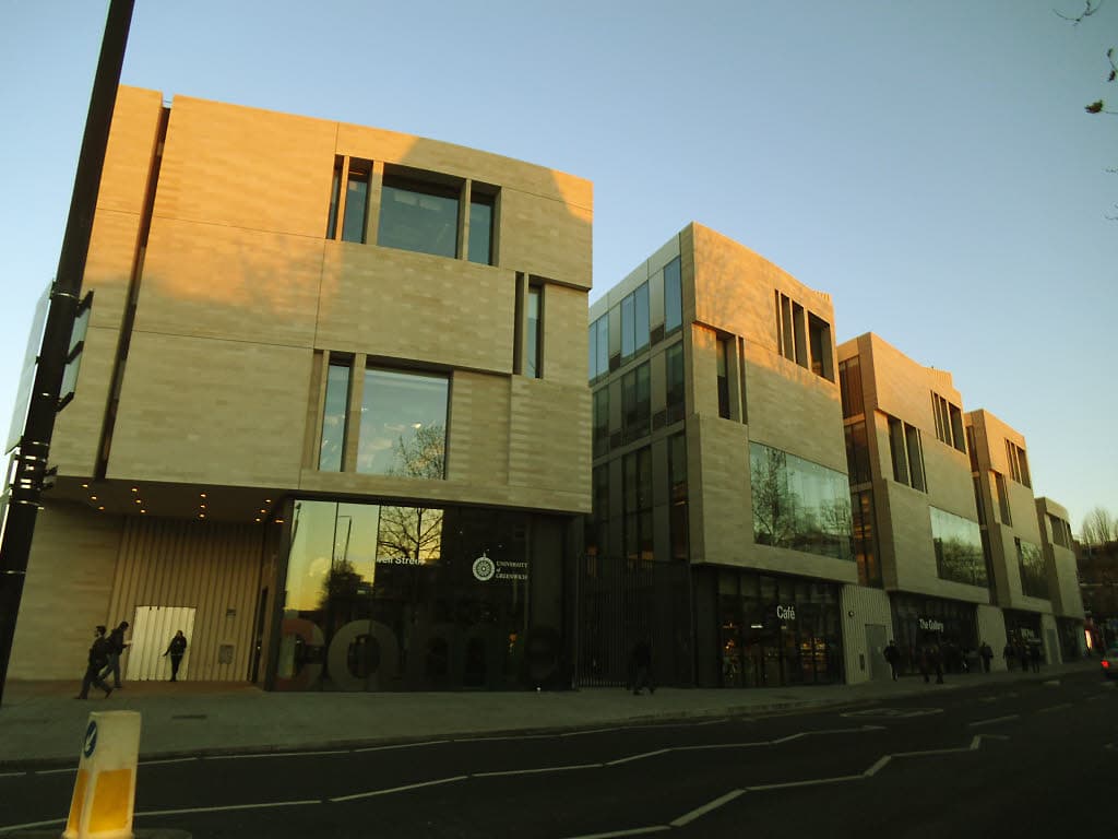 Stockwell Street university buildings, photographed in 2014.