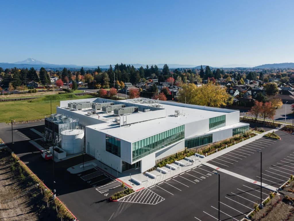 Aerial view of the Lightbox manufacturing facility in Gresham
