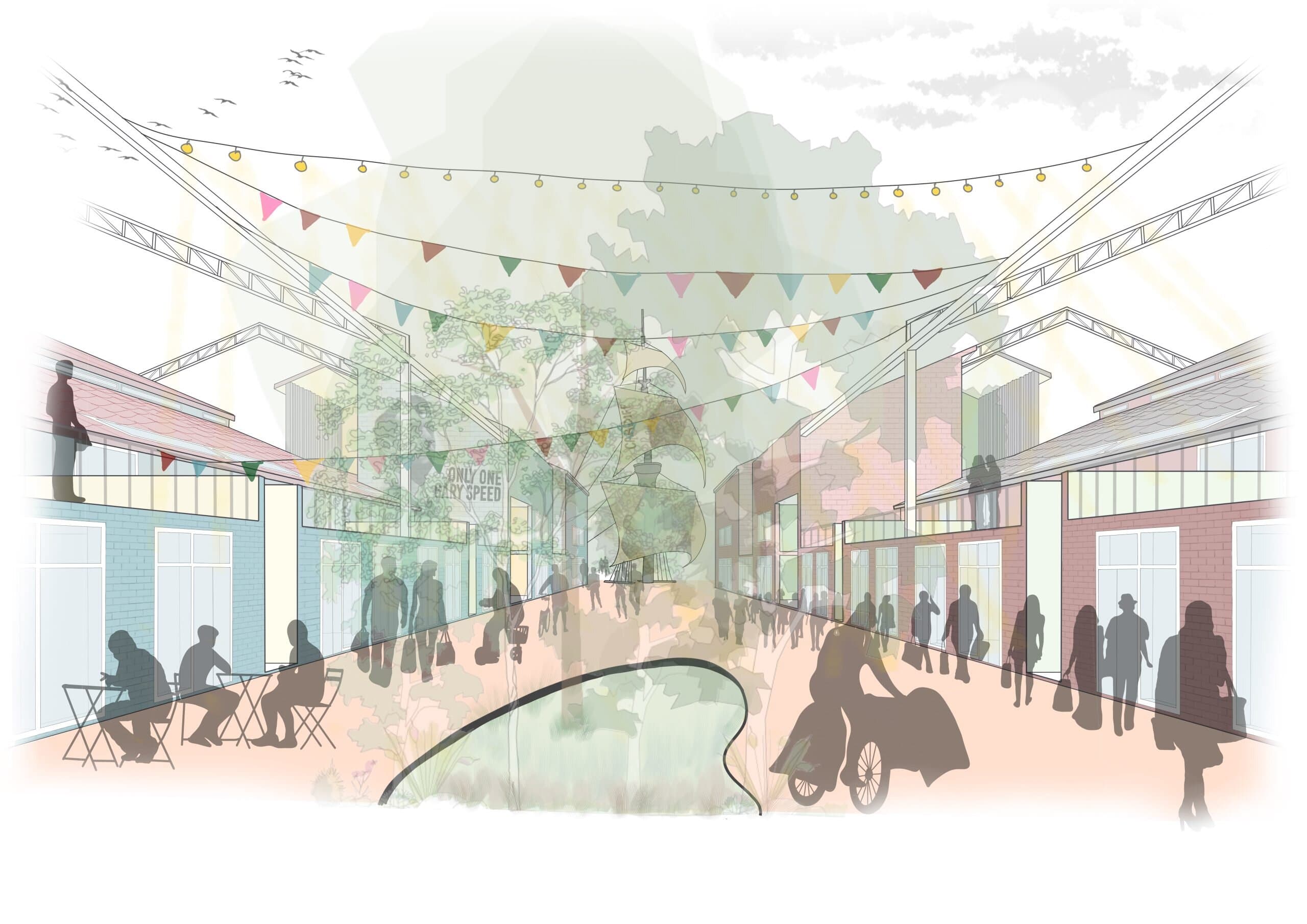 Urban Mosaic - Adaptive Reuse as a Catalyst for Multi-Generational Urban living, Cardiff, Wales, UK, image 2, work by Divya Vura