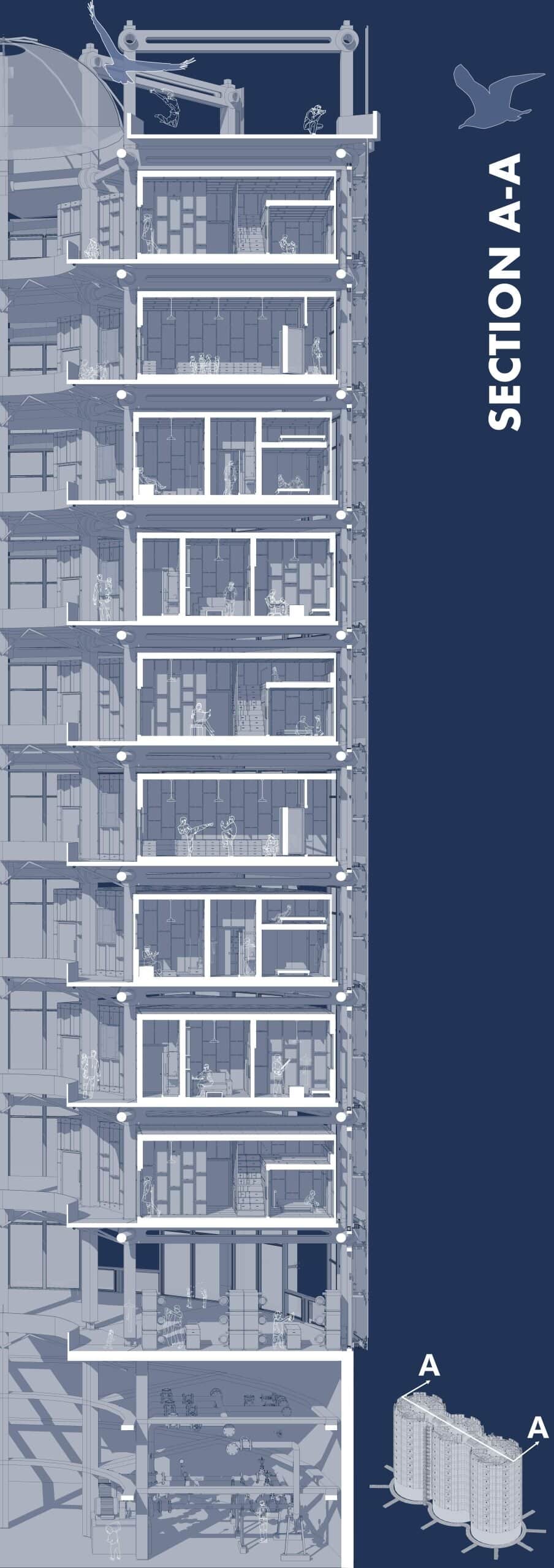 Tri-Vessel Co Housing, image 2, work by Faaris Parker