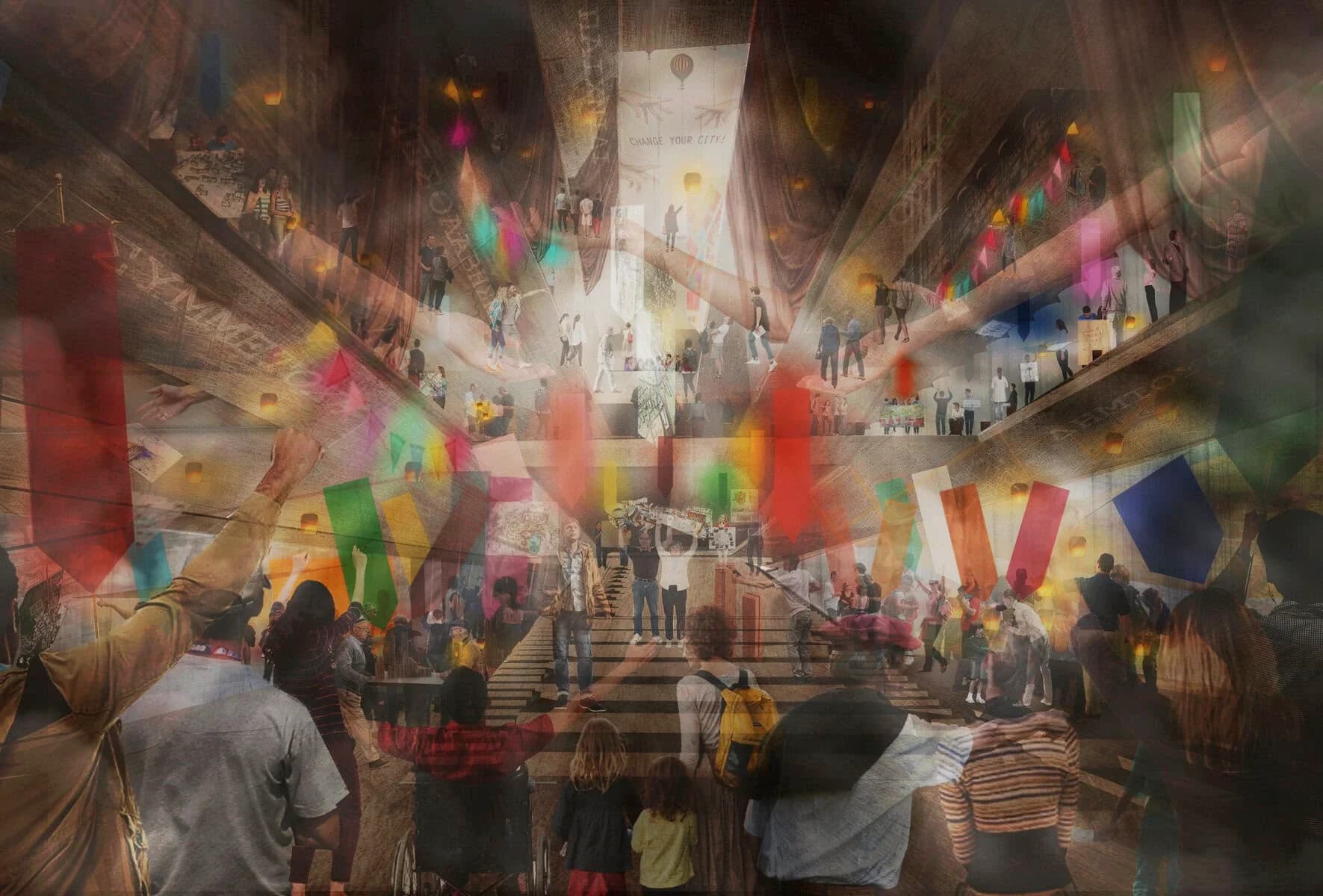 The Citizens’ Town Hall., submitted work by Eleftheria Lampropoulou