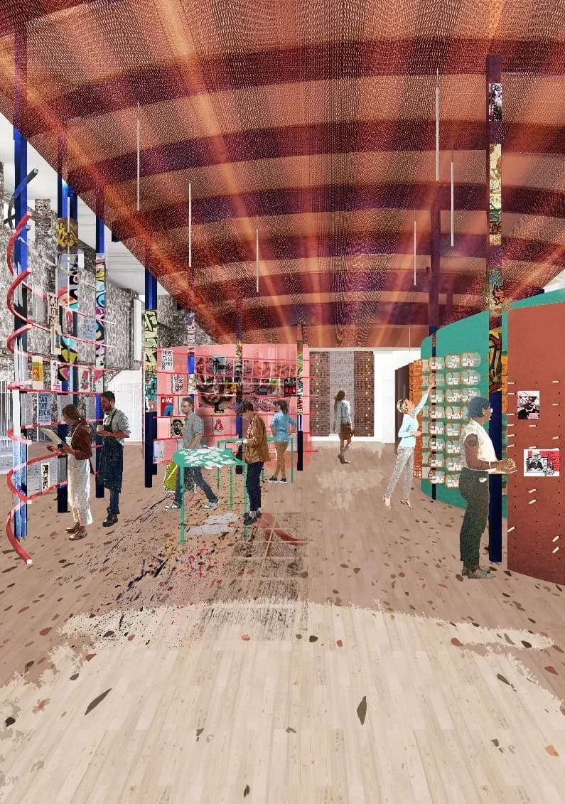 The Disrupted Town Hall, image 3, work by Abeen Sami