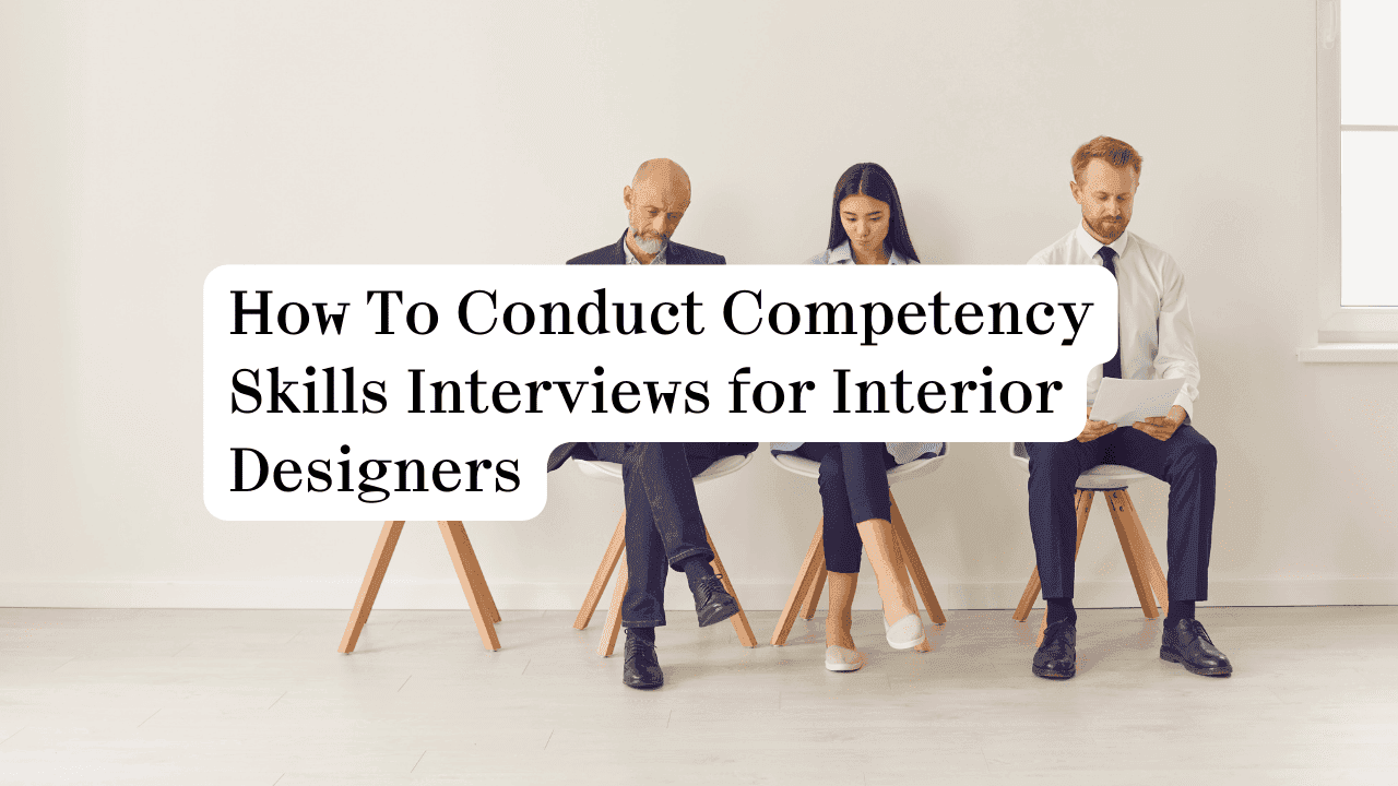 Professional interview panel for competency skills in interior design.