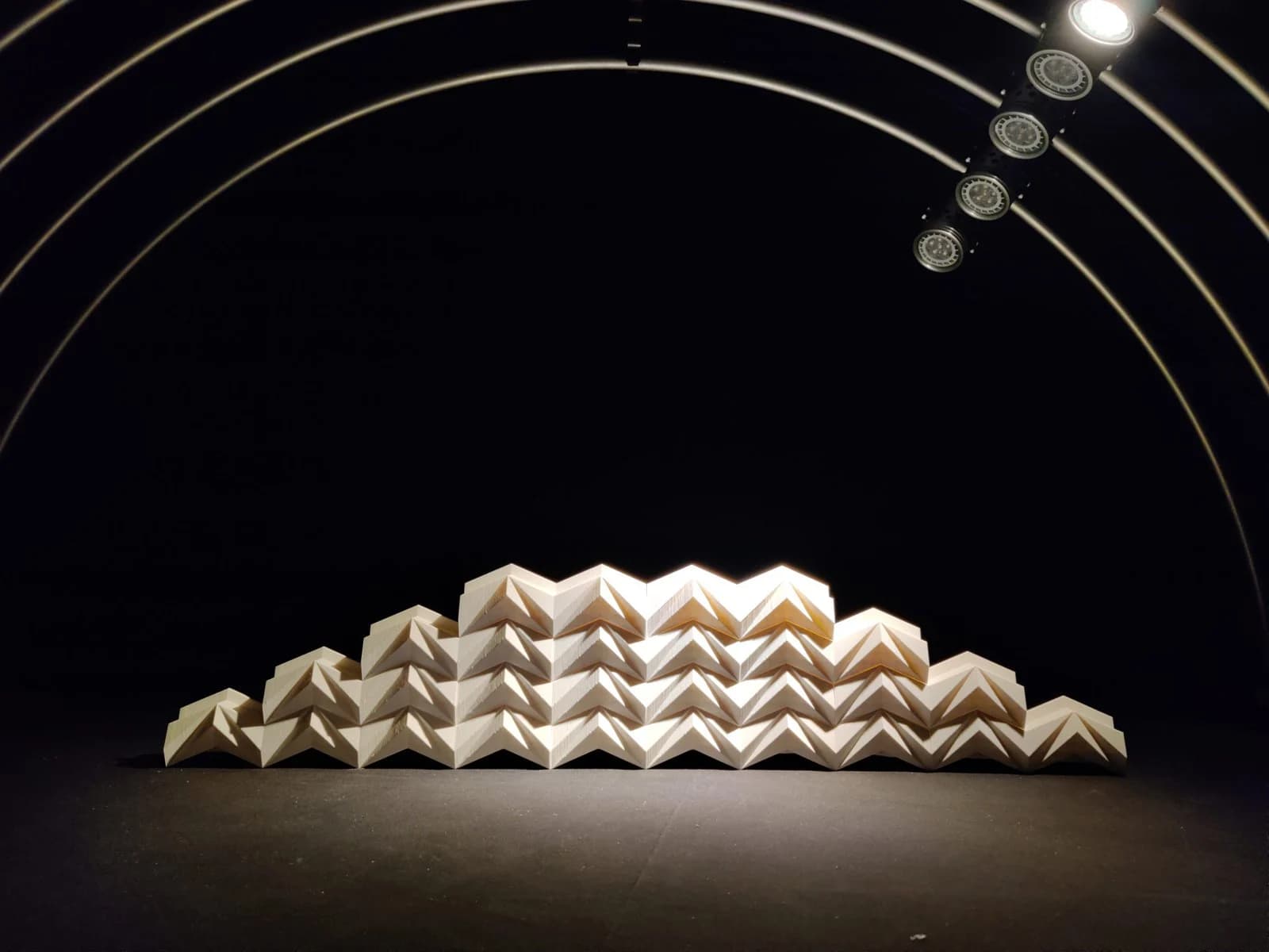 Robotic Assembly of 3D Printed Self-Shading Bricks, image 1, work by Mayur Pawar