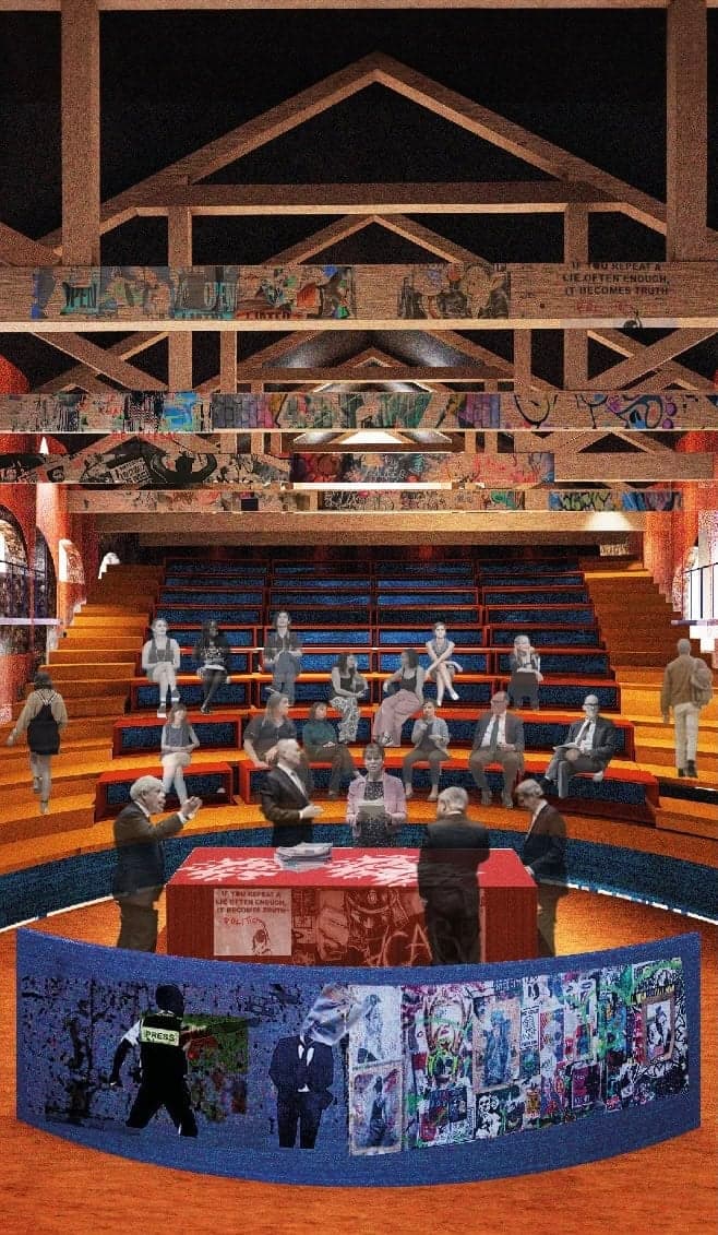 The Disrupted Town Hall, image 4, work by Abeen Sami