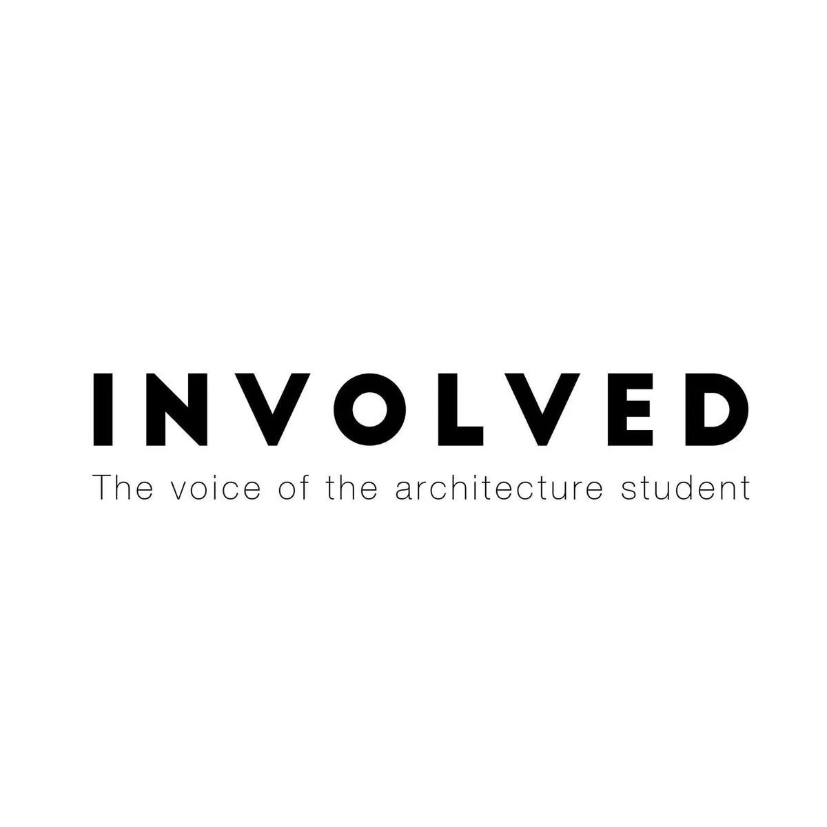 INVOLVED - Architecture Student Voice Logo: Clean, modern black text on white background.