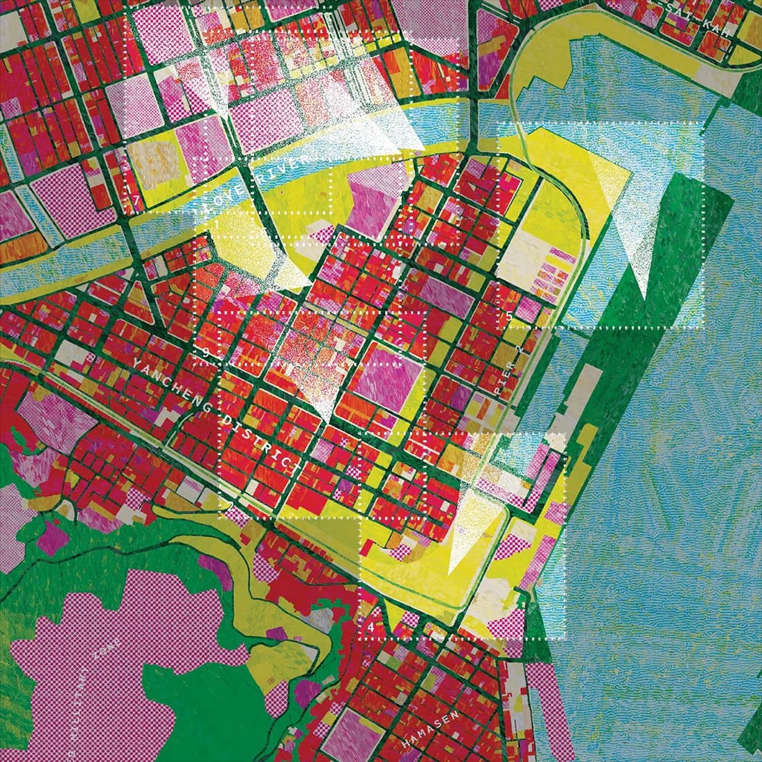 Market -- Canal -- Port-City, image 1, work by Mabel Wu
