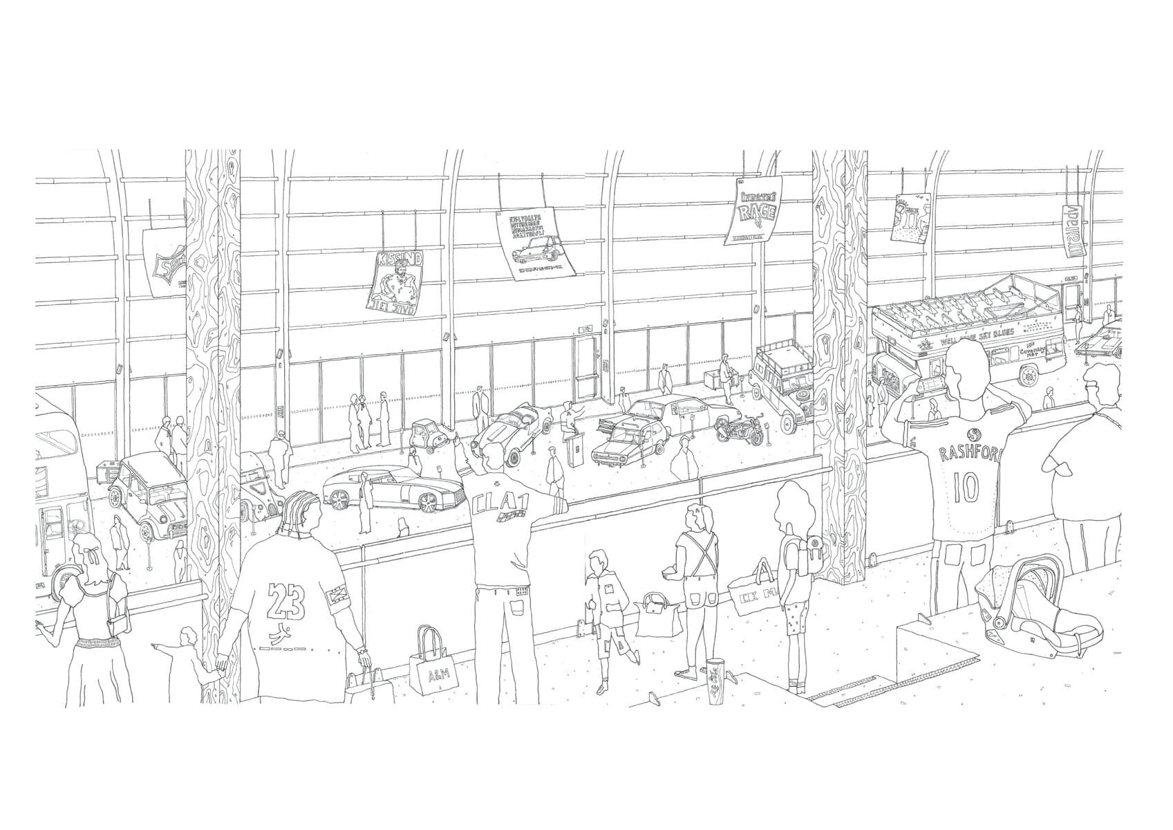 DarSouq project visual showing market hall activity and spatial atmosphere