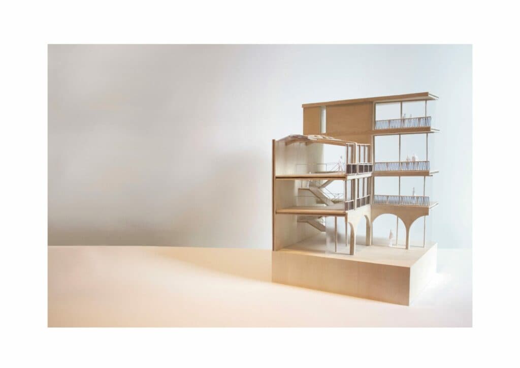 Architectural model used as a portfolio example for Part I candidates