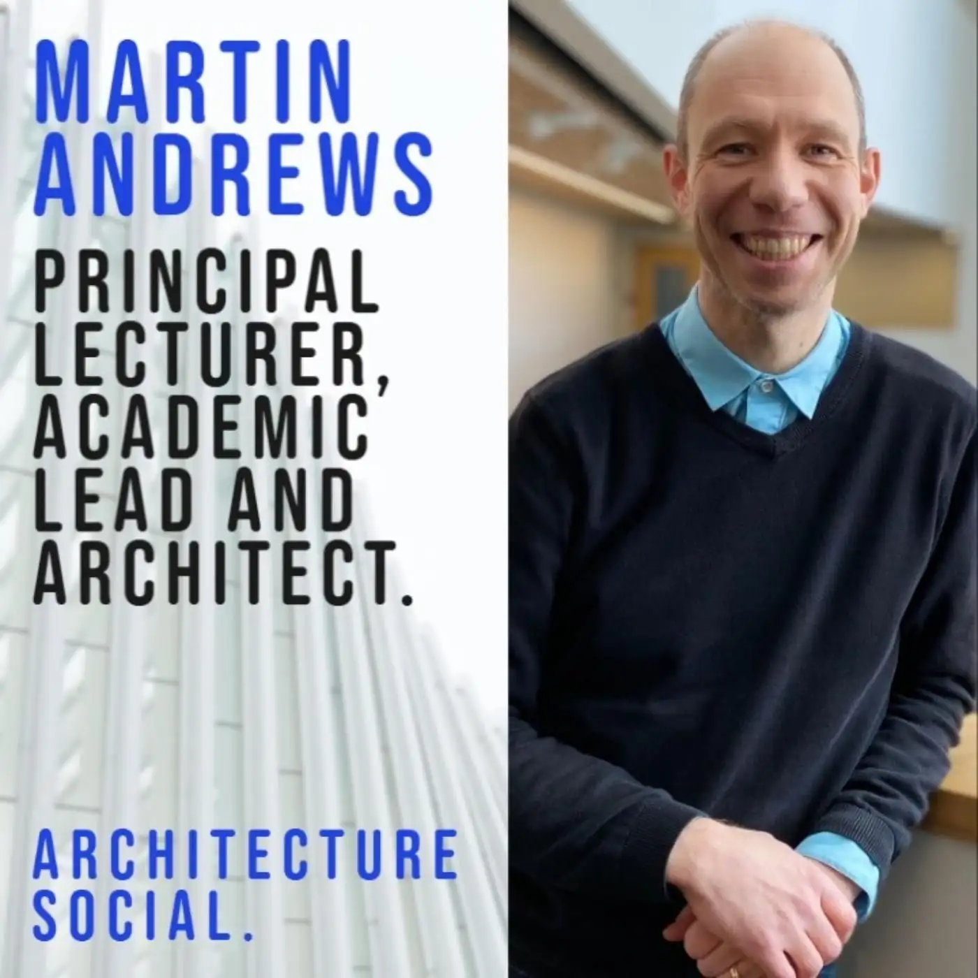 Cover artwork for Martin Andrews (Principal Lecturer, Academic Lead and Architect at the University of Portsmouth)