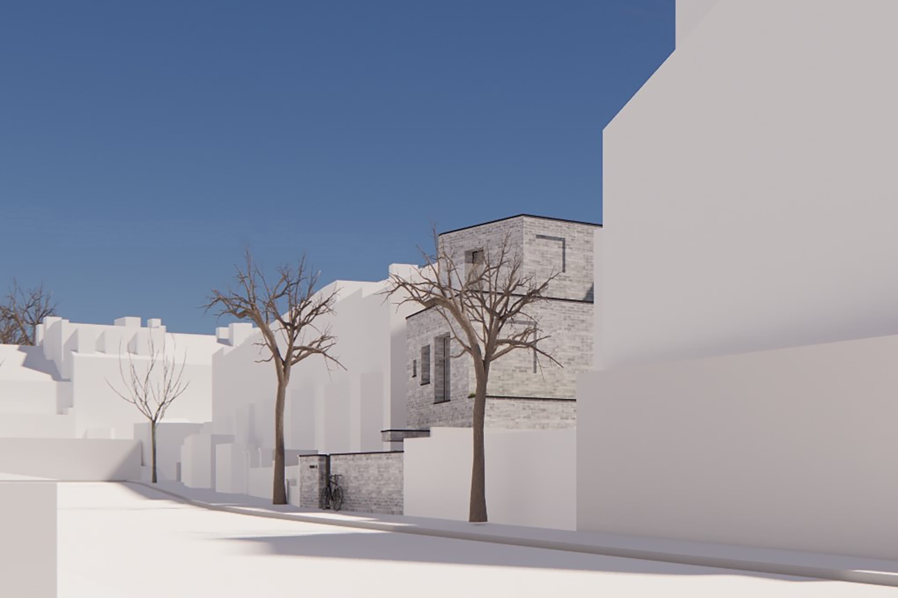 Design visualisation of the proposed street elevation.