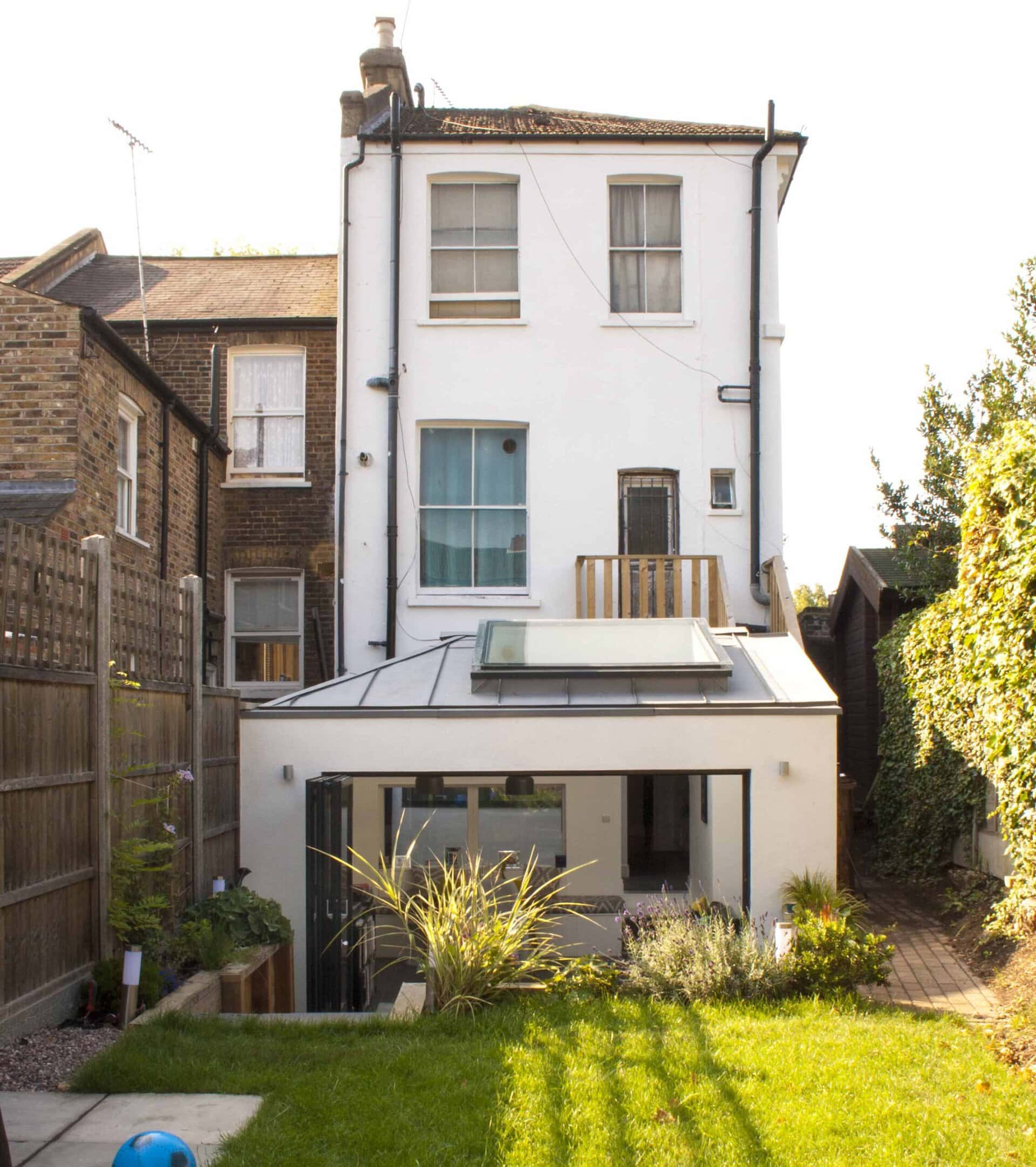 Rear of the house and extension.
