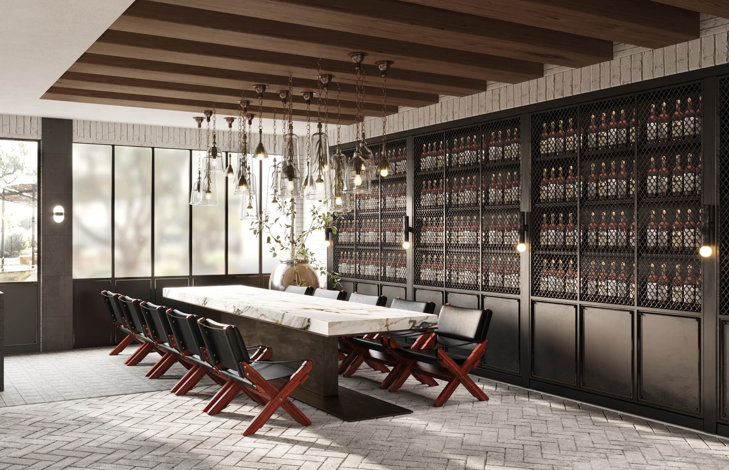 Visualisation of the wine-tasting room.