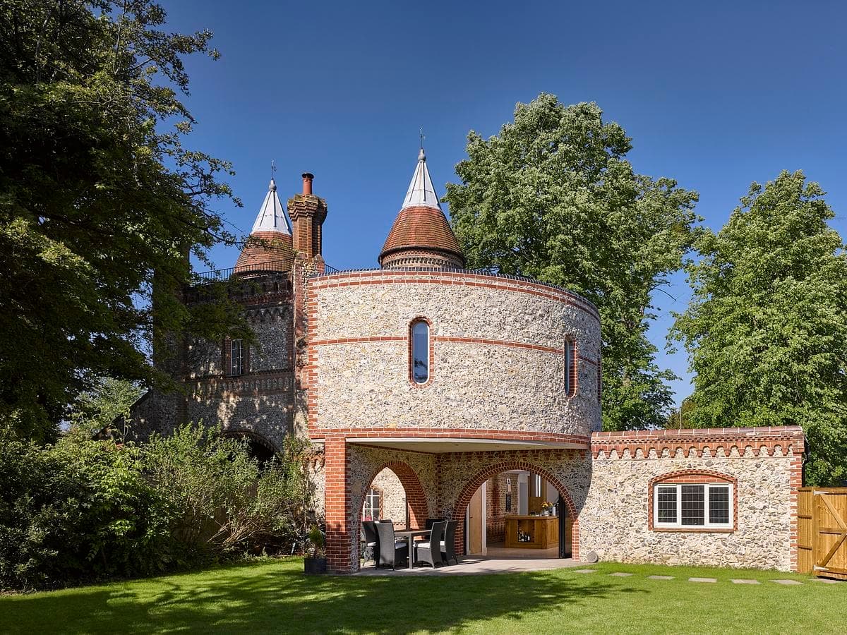 Guildford Lodge, a Grade II listed gatehouse in Surrey extended by Paul Archer Design