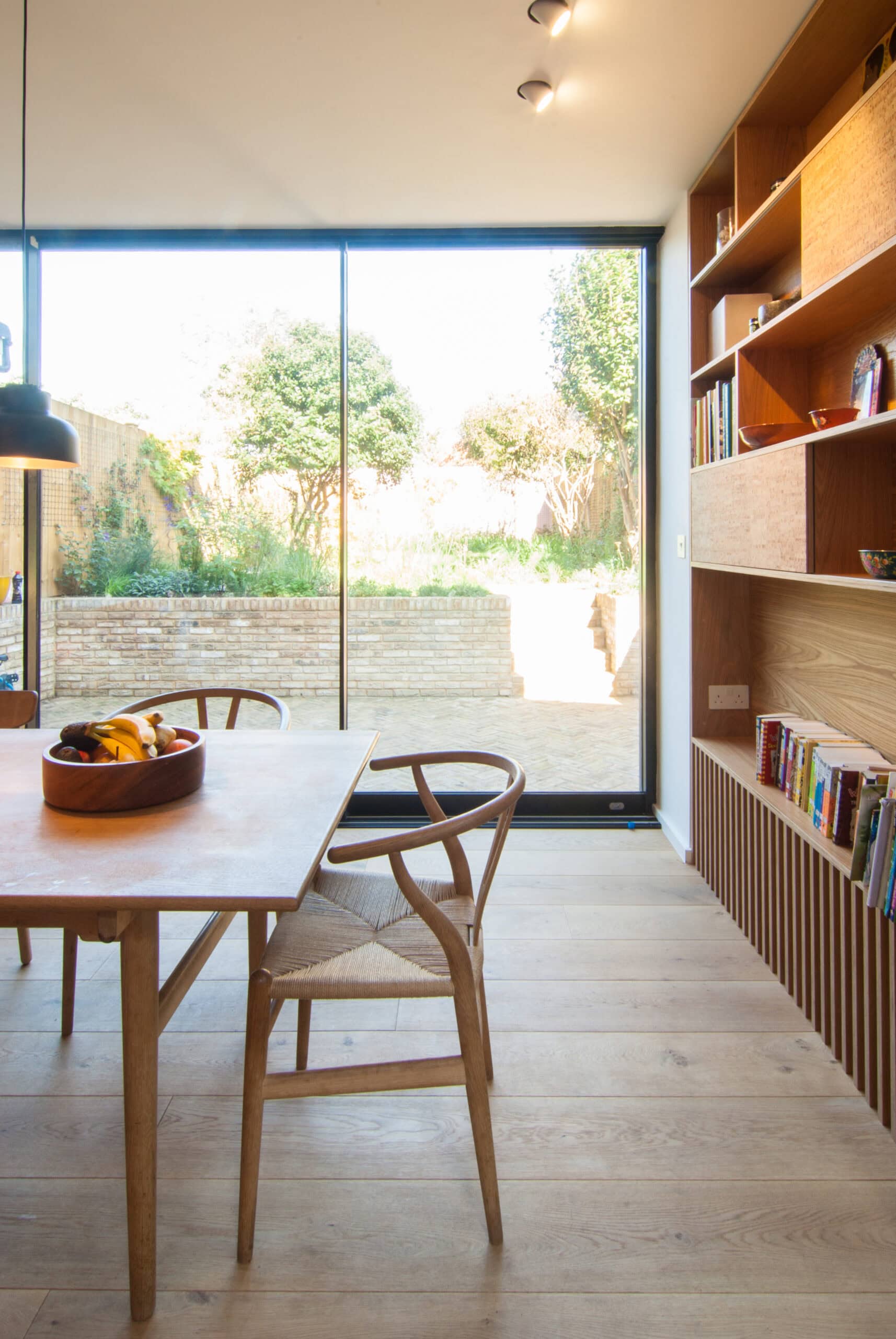 Dining area looking towards the garden.