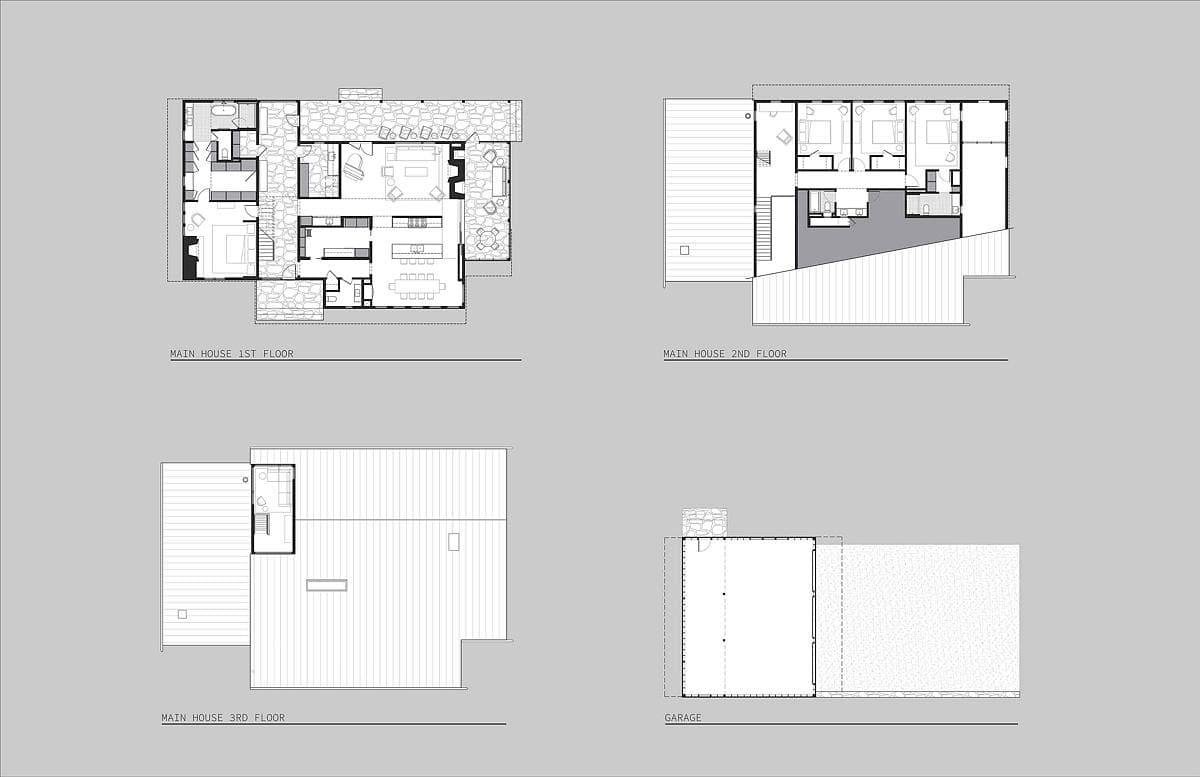Drawing: contemporary residential architectural designs showcasing innovative layouts and functional spaces.