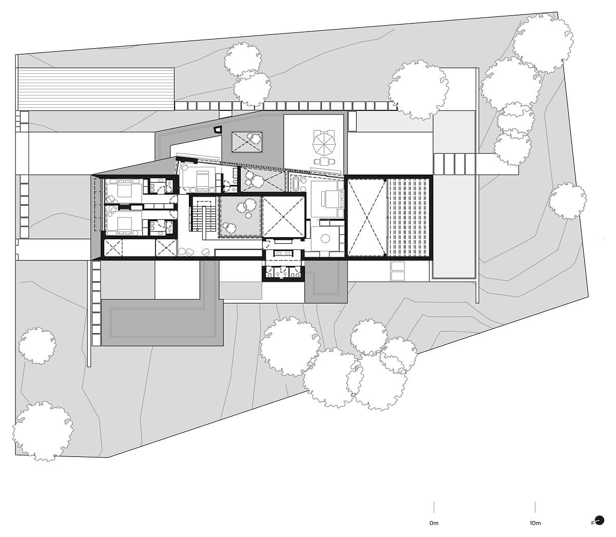 Modern floor plan showcasing seamless indoor-outdoor living and thoughtful space arrangement.