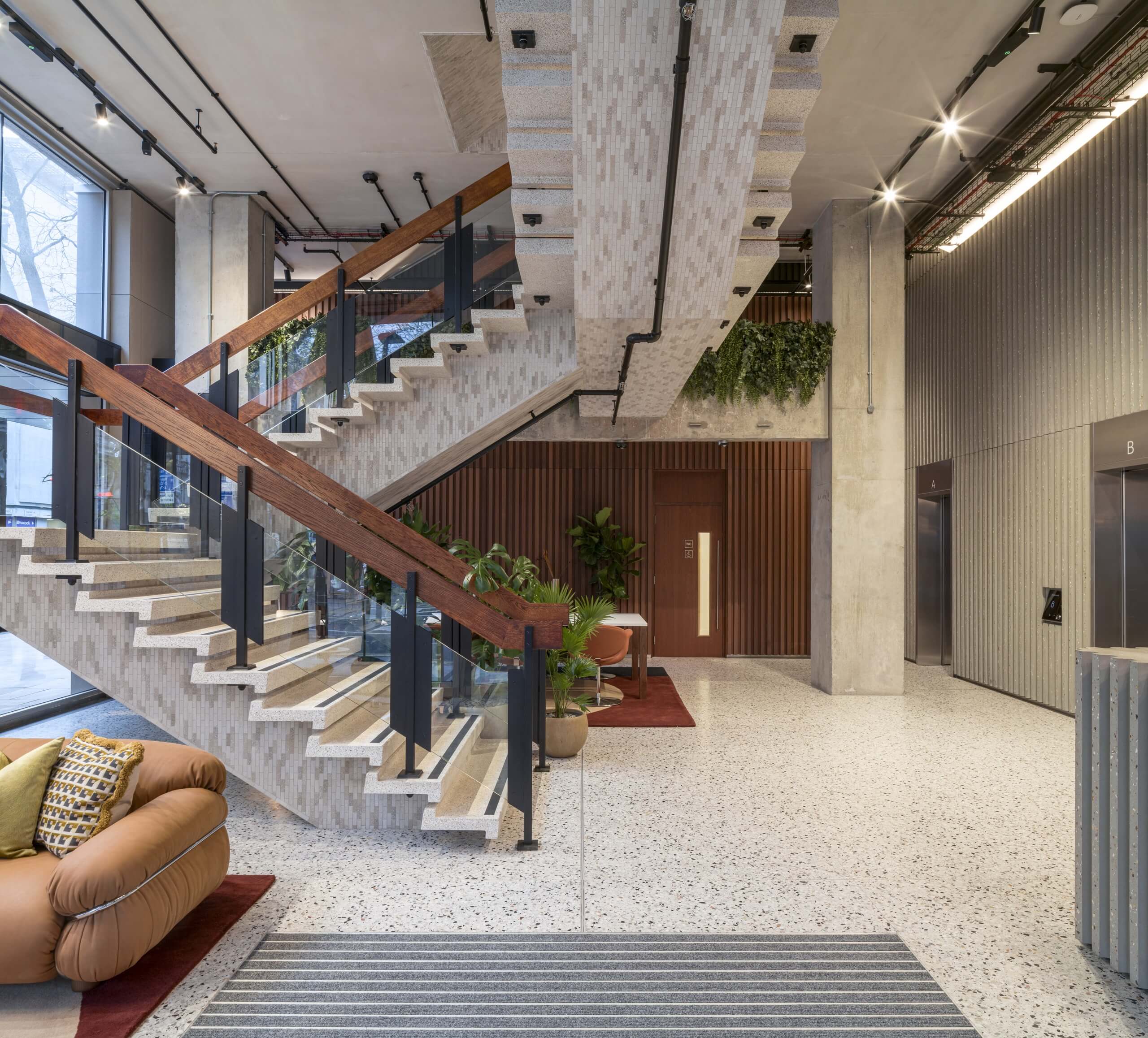 Space House, entrance hall and staircase