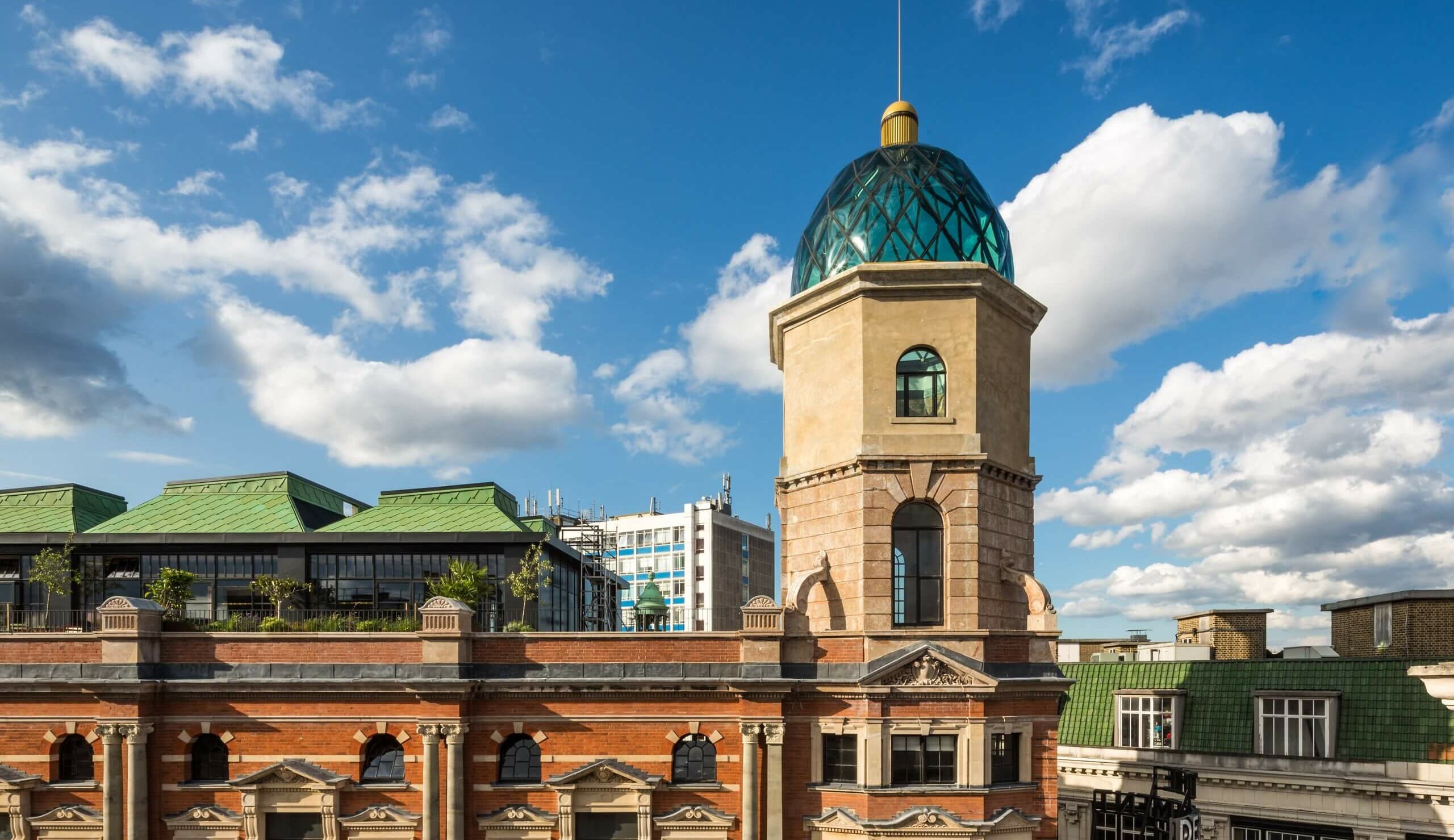 The Department Store's restored rooftop and glazed cupola in Brixton