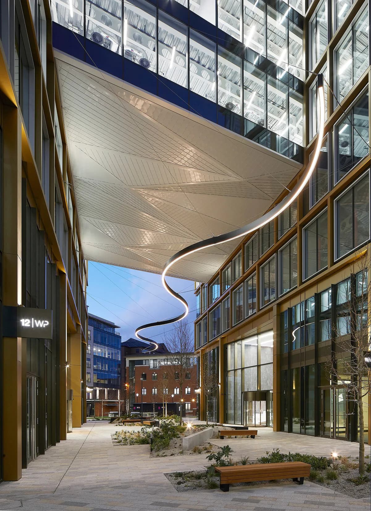 11 & 12 Wellington Place, sheltered passage and lighting