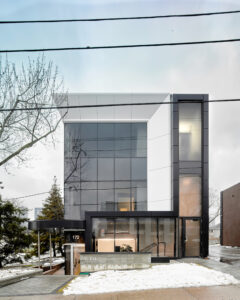 Split Face dental clinic facade by VFA Architecture + Design, Toronto