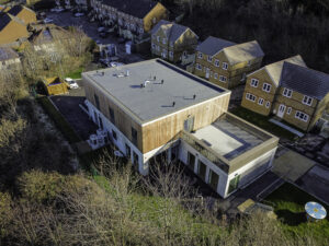 Aerial view of Harmonia Village dementia care, Dover, by Hazle McCormack Young