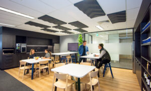 Robert Bird Group office fitout by Hames Sharley, Adelaide, collaborative workspace