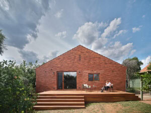Ainslie Cottage mid-century home interior with timber detailing