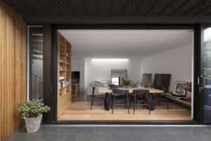 Jigsaw House master ensuite framed view, mcmahon and nerlich