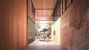 TL Robertson Library south entrance, Curtin University, Perth