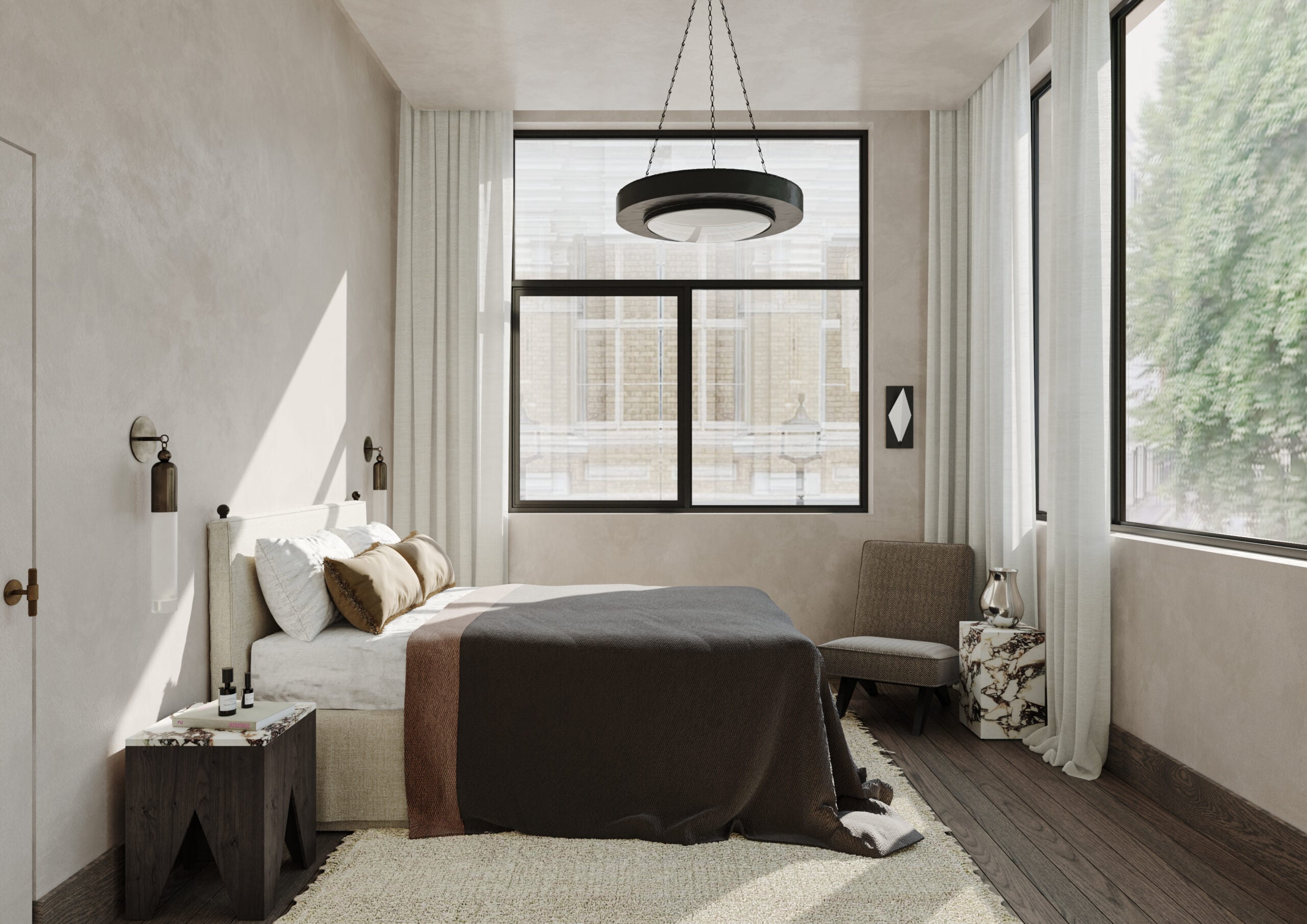 Bedroom at Golden Square by Fare Inc.
