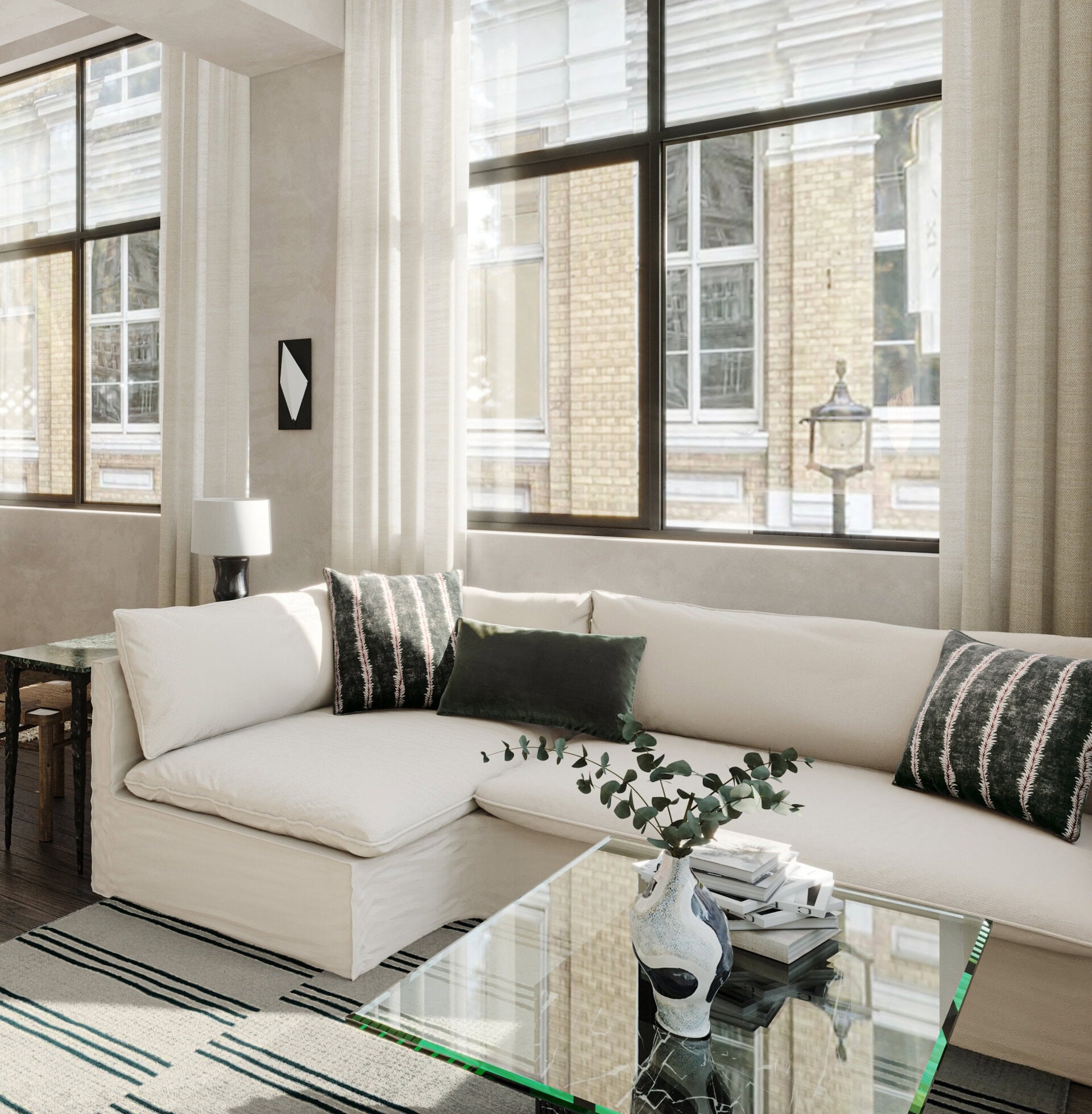 Dining and trestle table detail at Golden Square by Fare Inc.