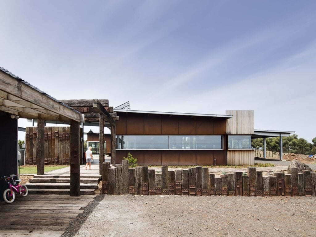 Mt Duneed House, corten steel and timber rural home by Lachlan Shepherd Architects