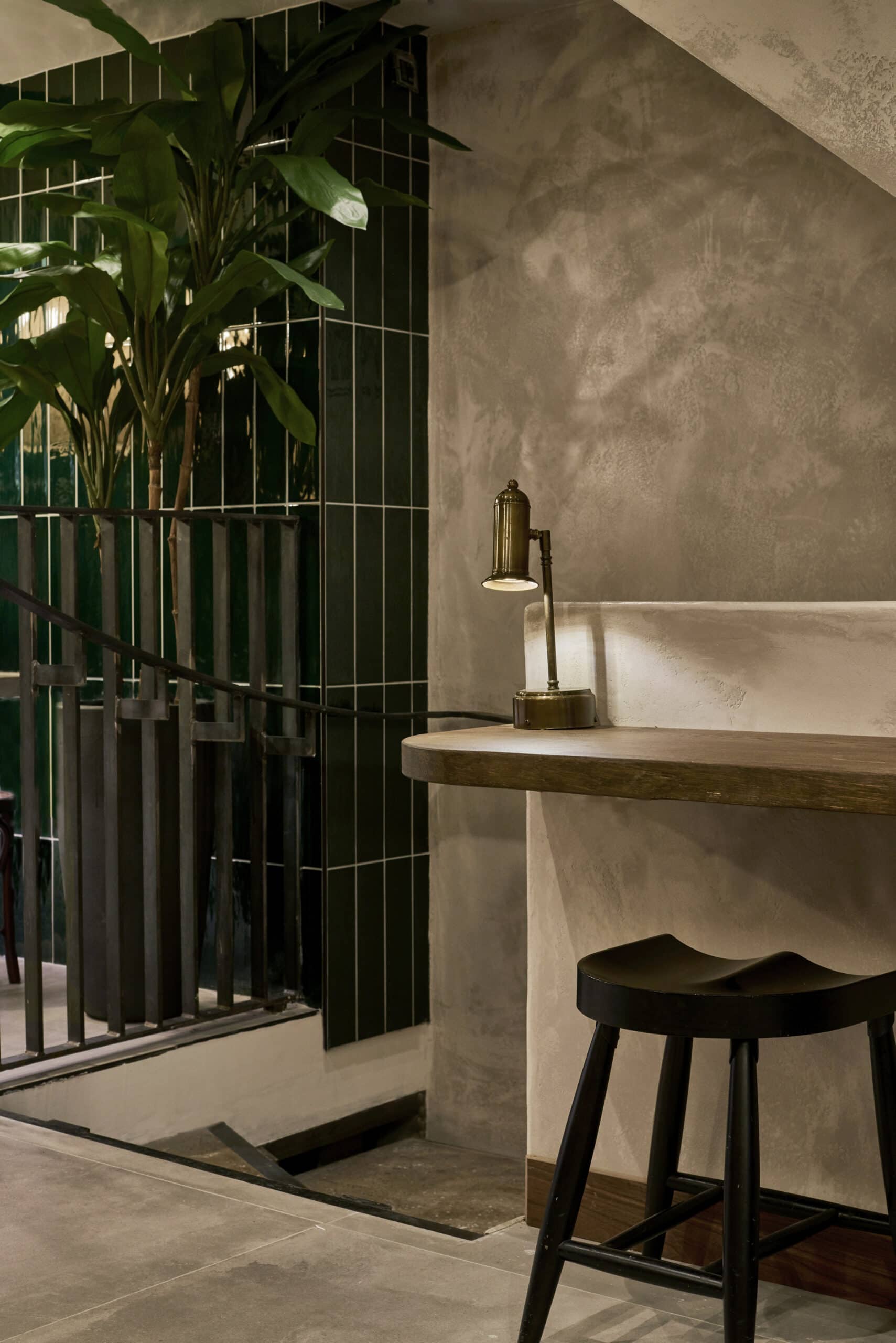 Interior detail at Kolamba Sri Lankan restaurant, Soho, designed by Studio Fils