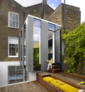 Coity House Victorian terrace rear extension, Welsh slate and glazing, photographed by Will Pryce